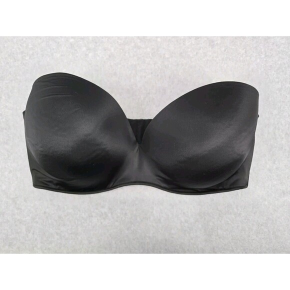Cacique Black Underwire Strapless Bra Push Up Size 44F‎ - Picture 1 of 4